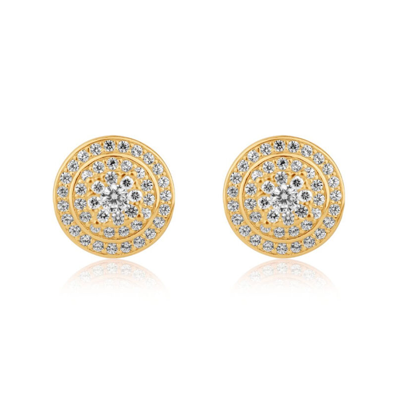 Puces doreilles marguerite Plaqué Or 18K 3Mic