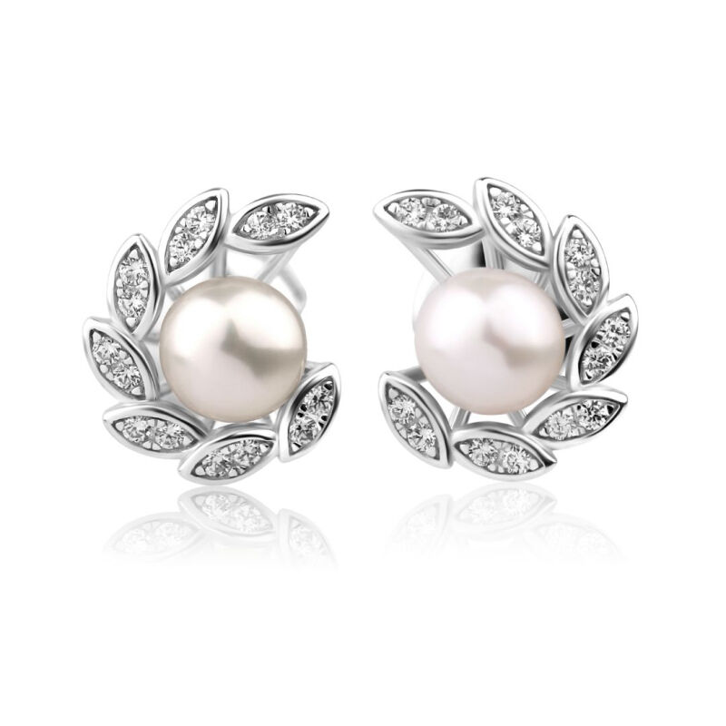 Boucles doreilles en Argent 925 Rh serties de zirconiums & FWP
