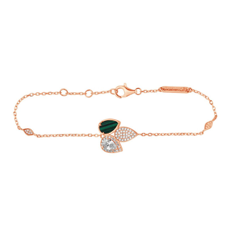 Gourmette Tulipe Argent 925 R.Gold & MLK