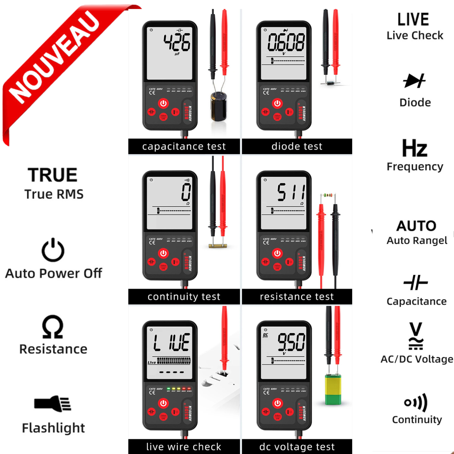 Multimètre Intelligent Ultra-Minces avec Lcd thumbnail 4