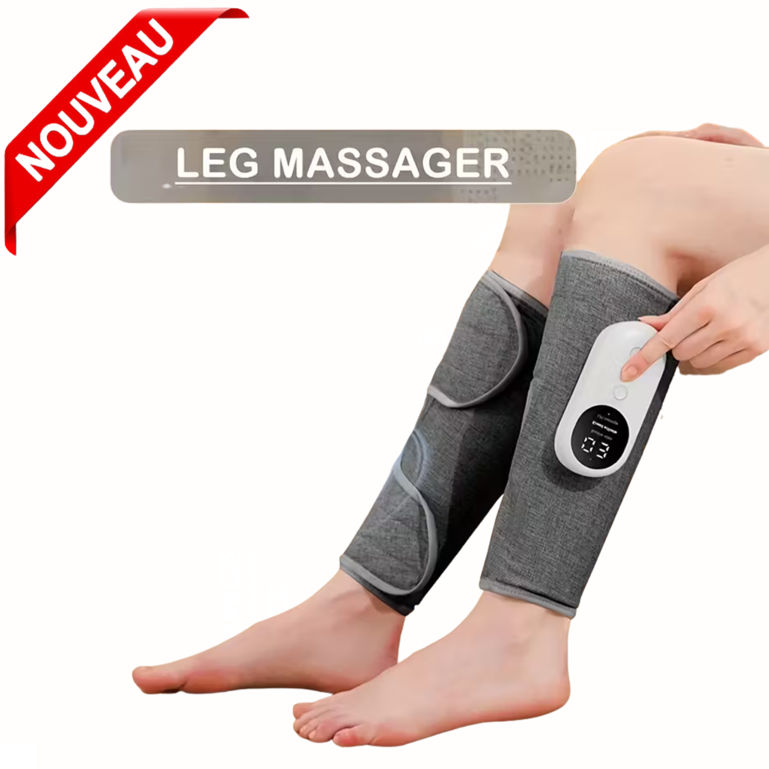 Masseur de Jambes à Pression d’Air avec Chaleur et Batterie Rechargeable – Usage Domestique (Couleur Aléatoire) thumbnail 4