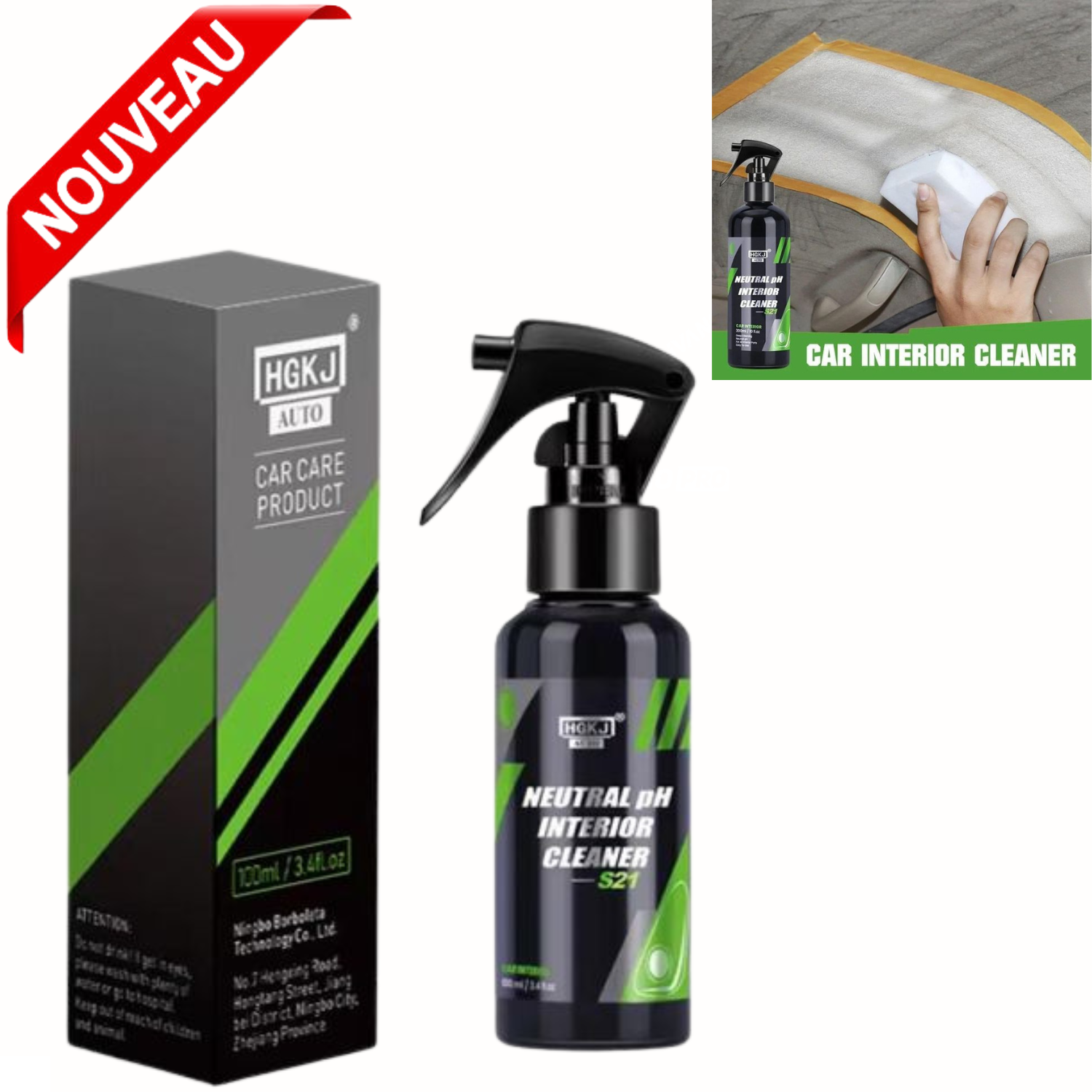 Nettoyant Multi-Surfaces 100 ml – Tableau de Bord, Cuir, Tissu et Maison