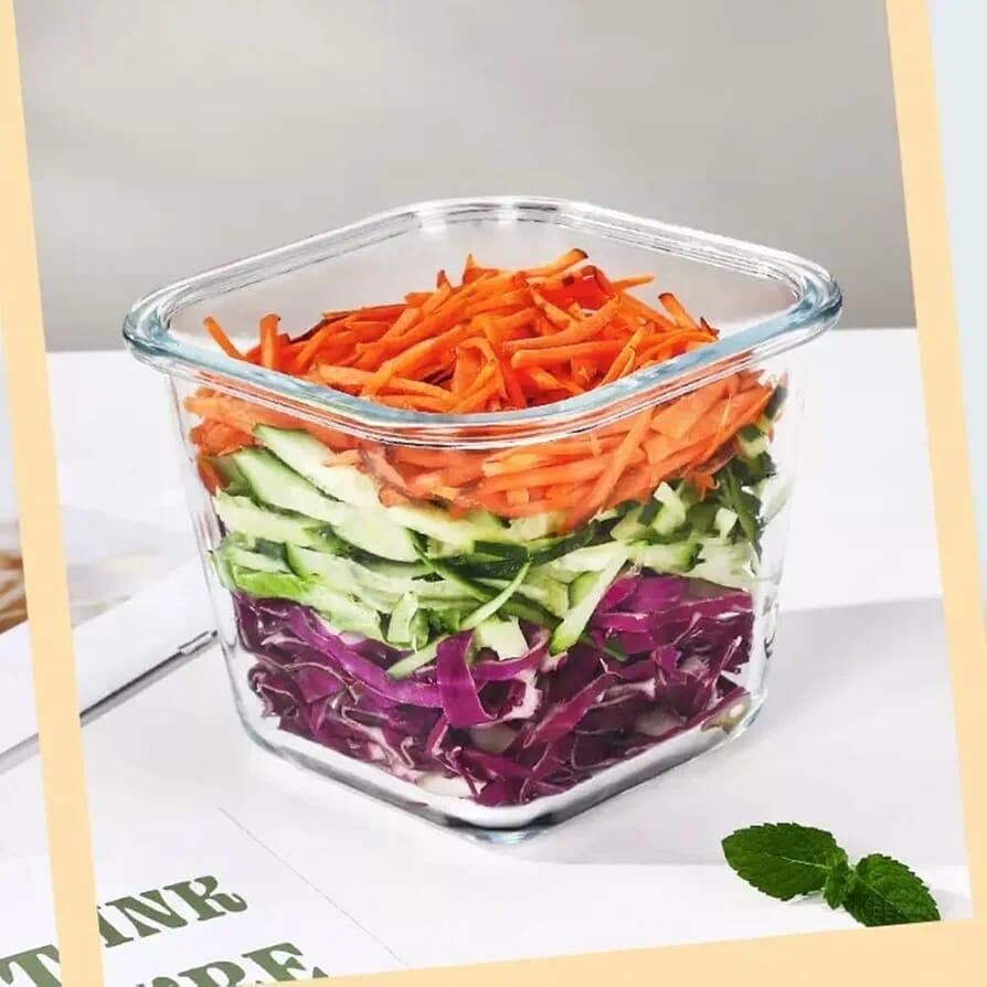 Set 4 Boîtes en Verre Hermétiques Verre Pyrex Résistant a la Chaleur -  Rond -1l  thumbnail 4