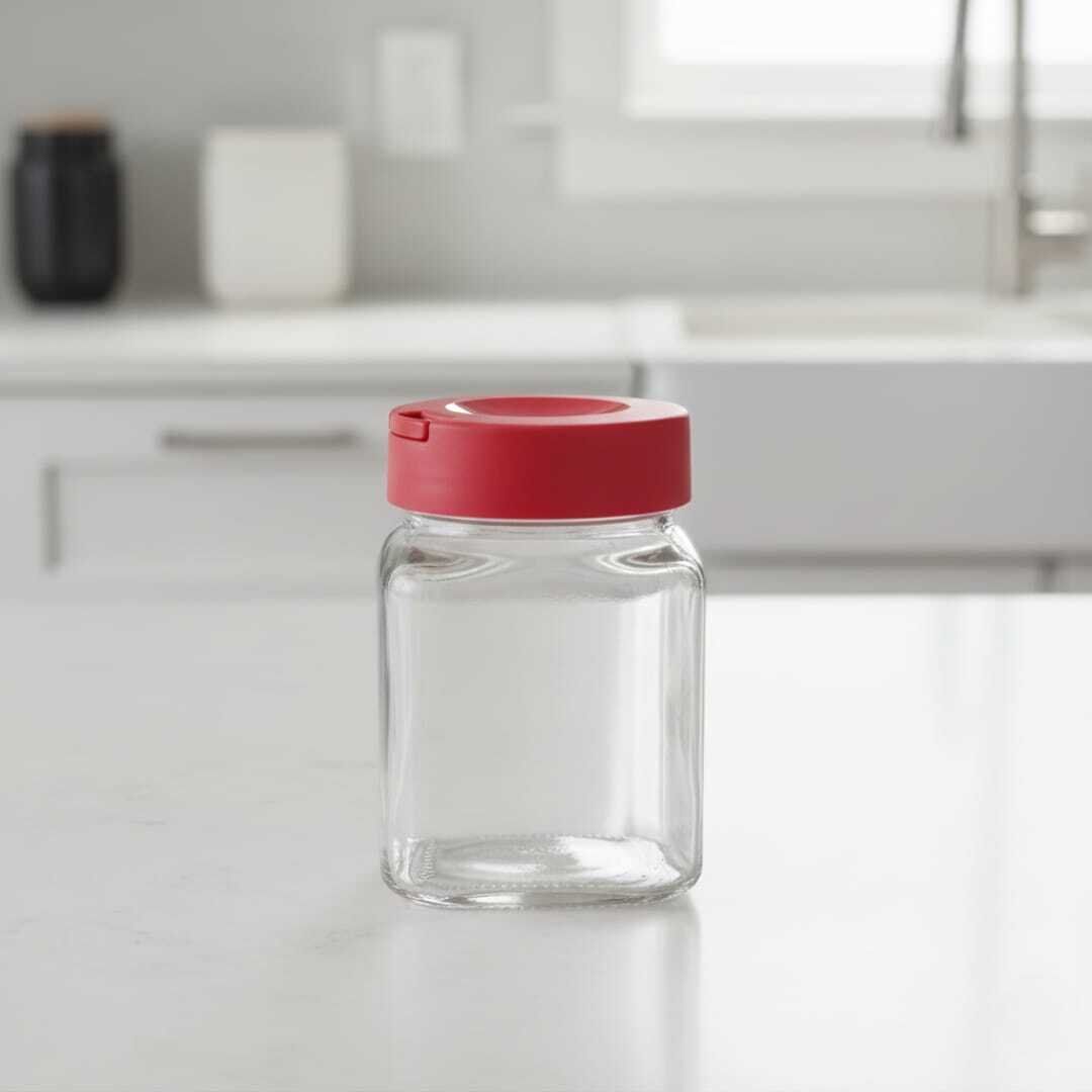 Bocal de Conservation en Verre 1,4 L avec Couvercle Rouge – Stockage Alimentaire Hermétique thumbnail 4