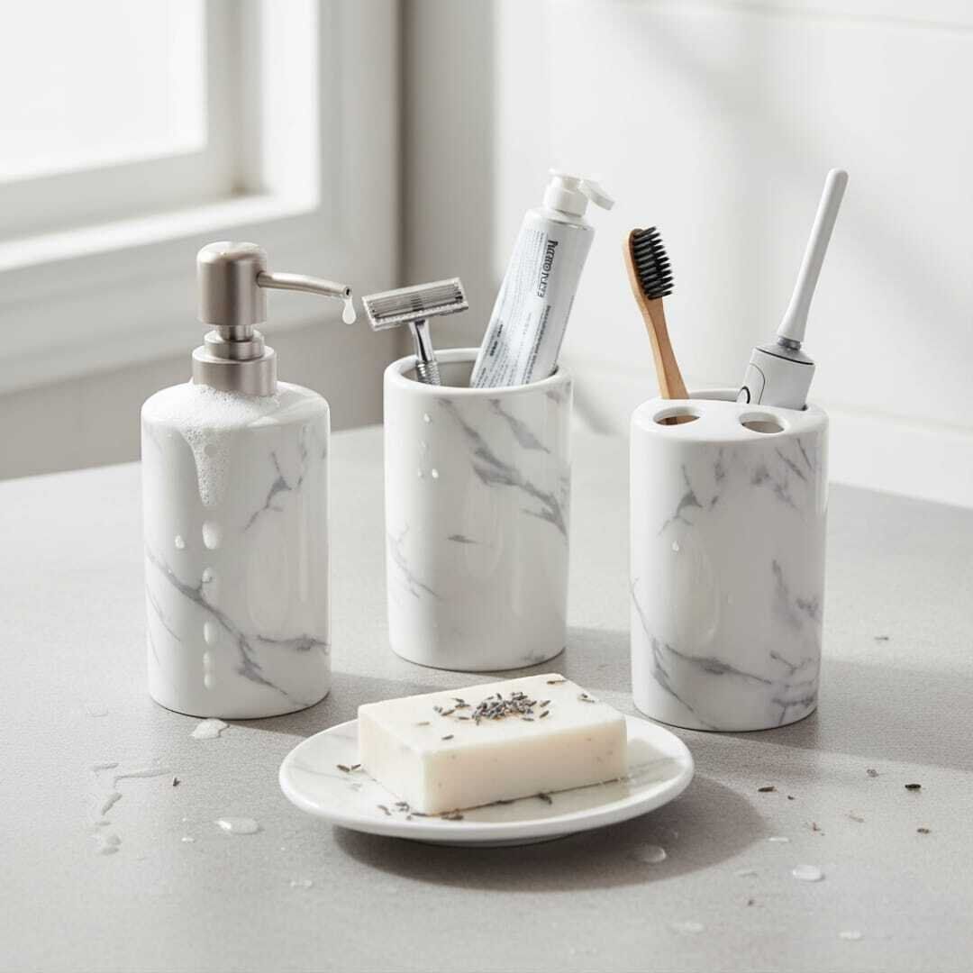 Set d’Accessoires de Salle de en porcelaine  thumbnail 1