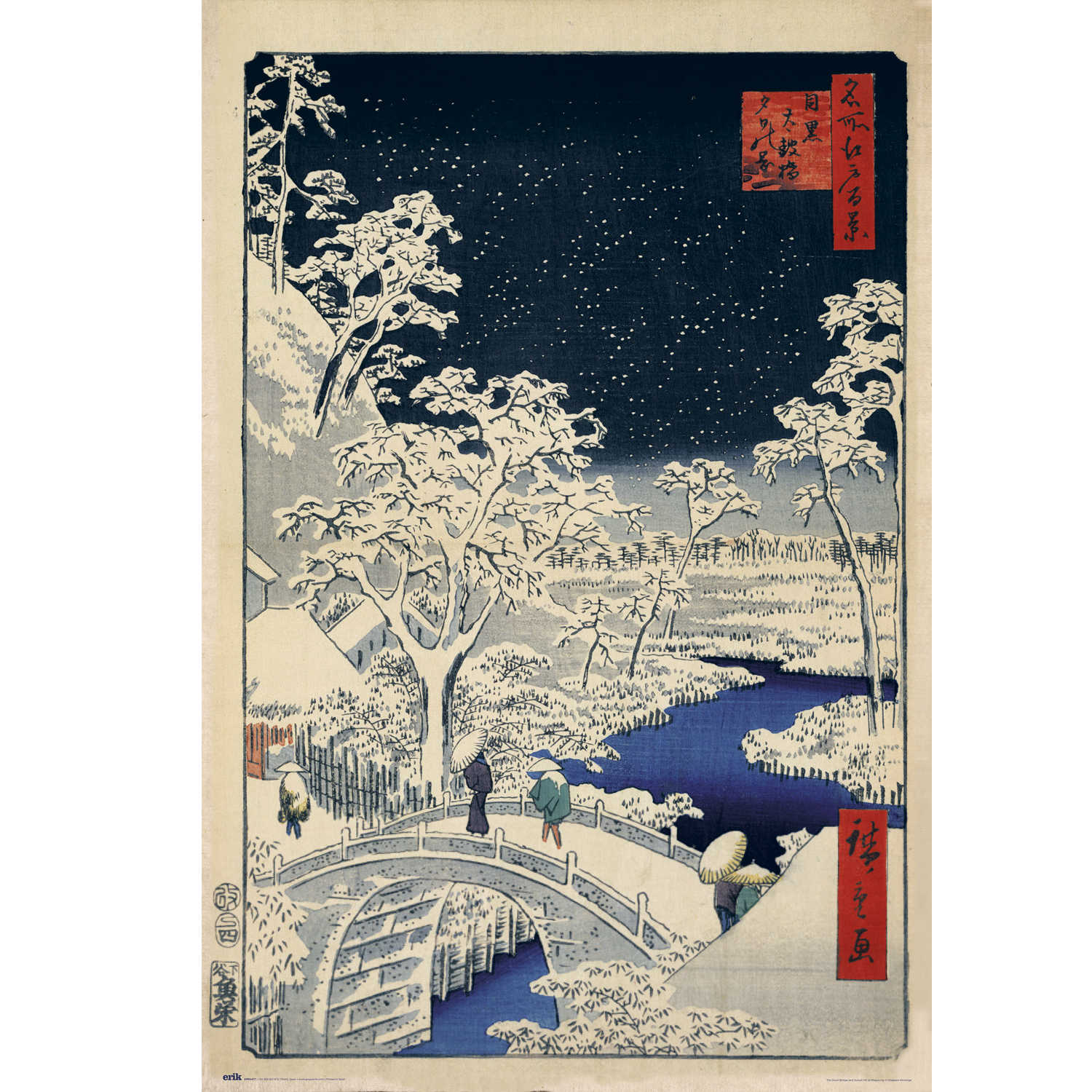 Poster The Drum Bridge And Sunset Hill À Meguro