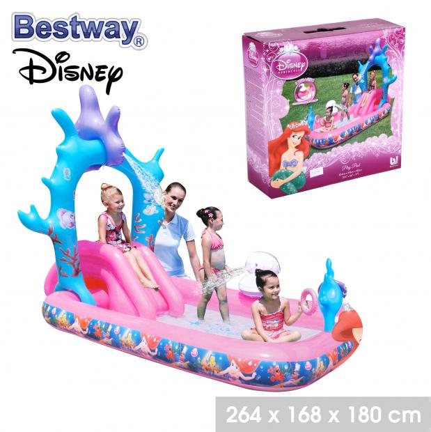 BESTWAY - Piscine petite sirène disney 264X168X180CM