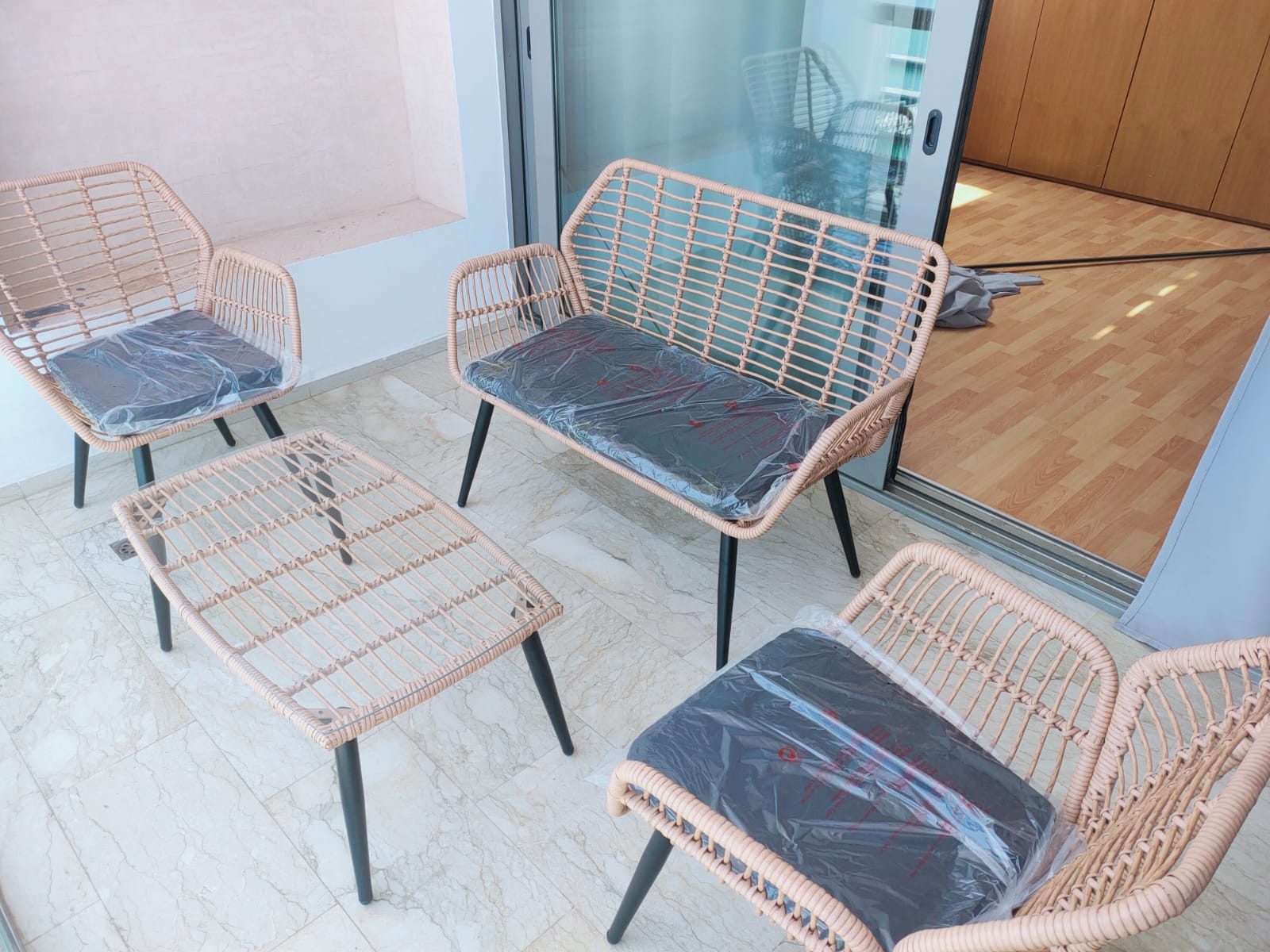 Dakhla Ensemble Salon De Jardin 4 Pièces