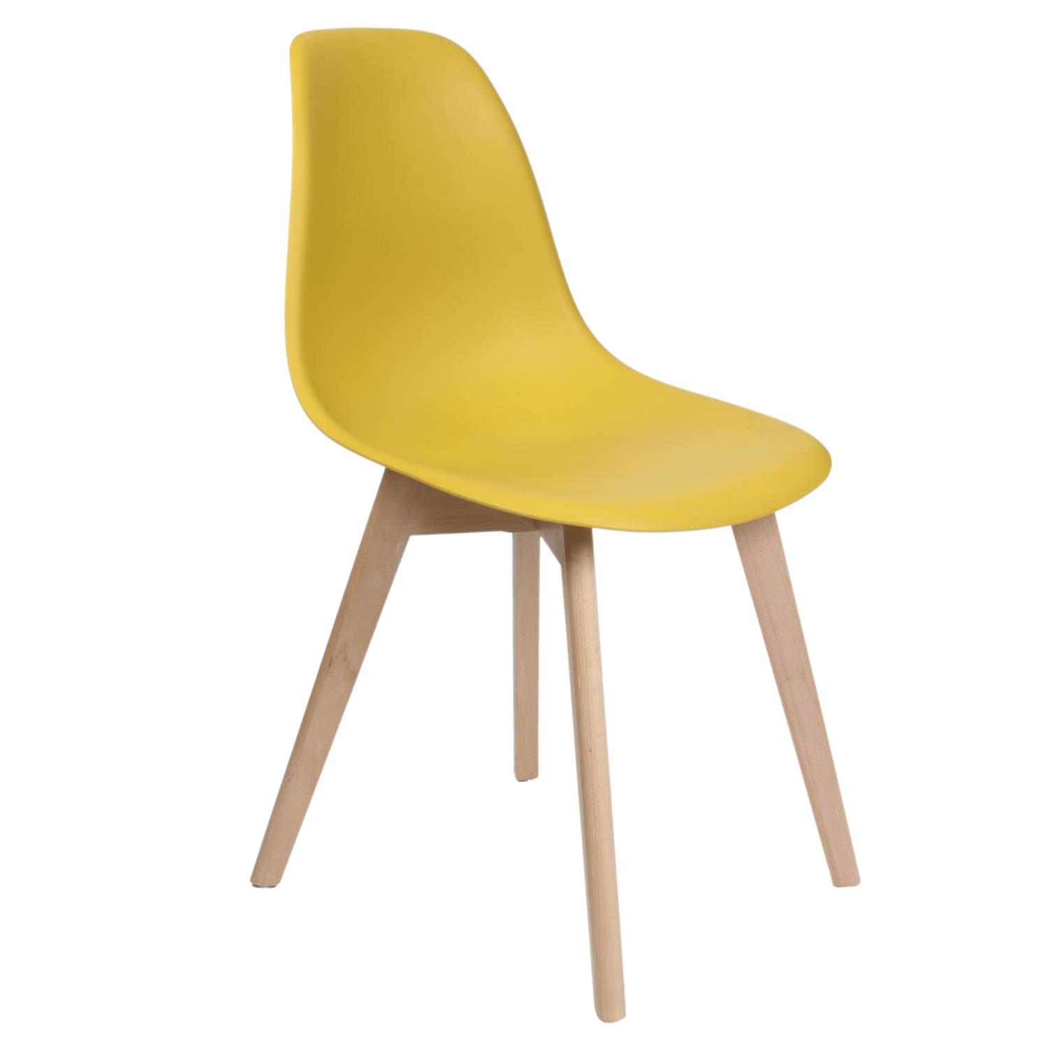Fera Chaise Scandinave Jaune 45.8 X 84.6 X 51.4 Cm