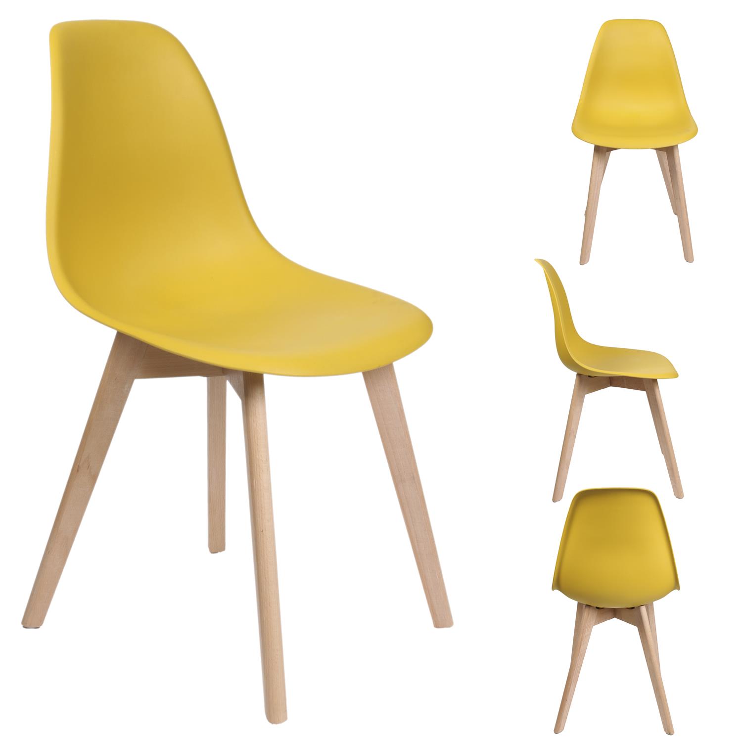 Fera Chaise Scandinave Jaune 45.8 X 84.6 X 51.4 Cm thumbnail 4