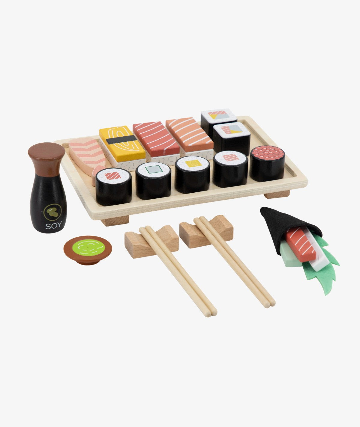 Ensemble à sushi en bois +18M