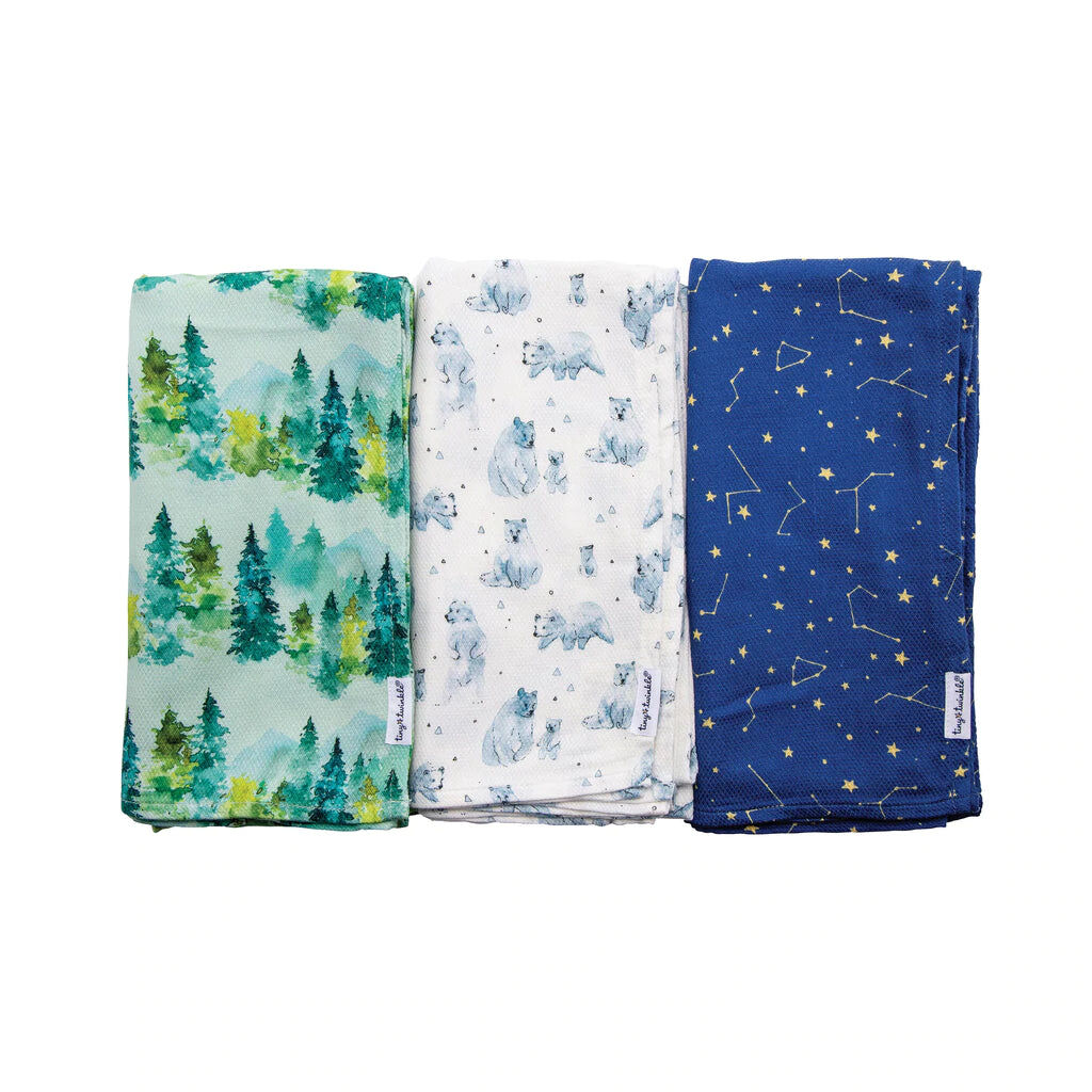 Ensemble de 3 couvertures d'emmaillotage 
