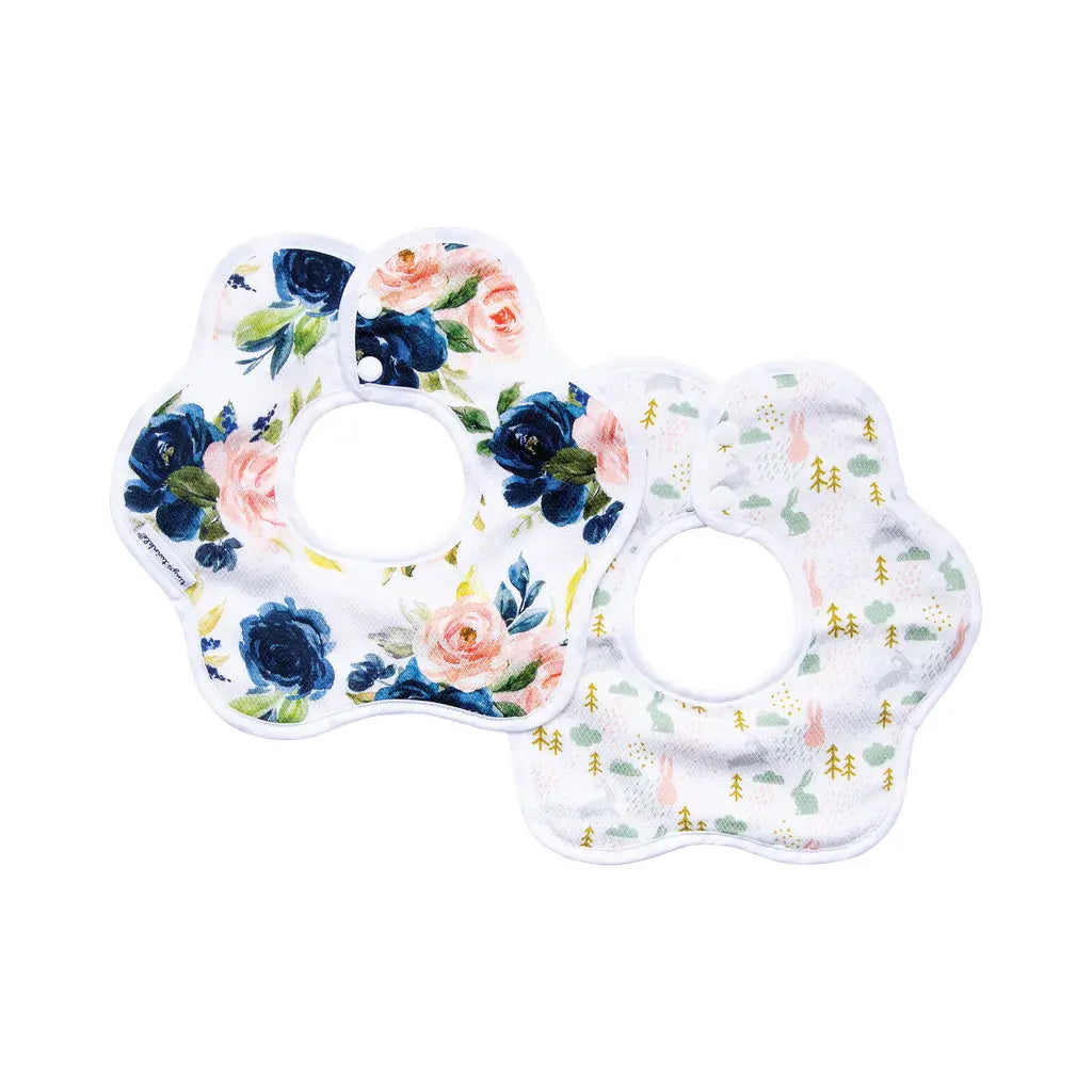 Ensemble de 2 bavoirs ronds - Blush