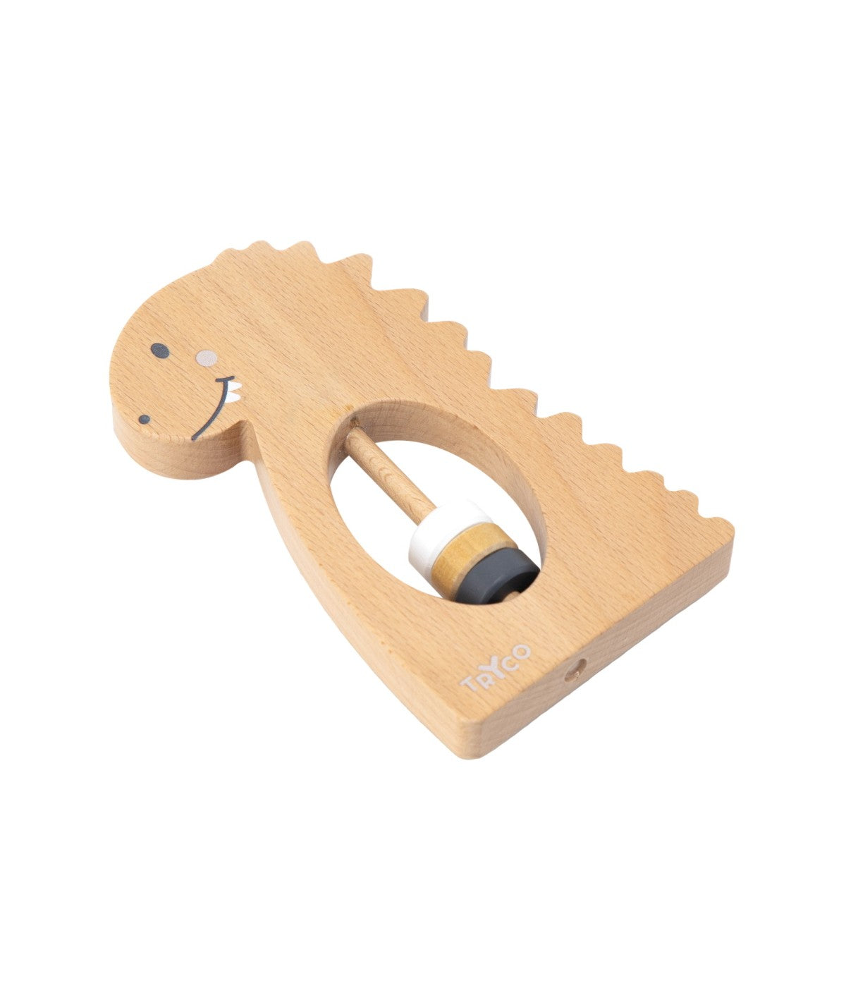 Hochet Dino en bois thumbnail 3