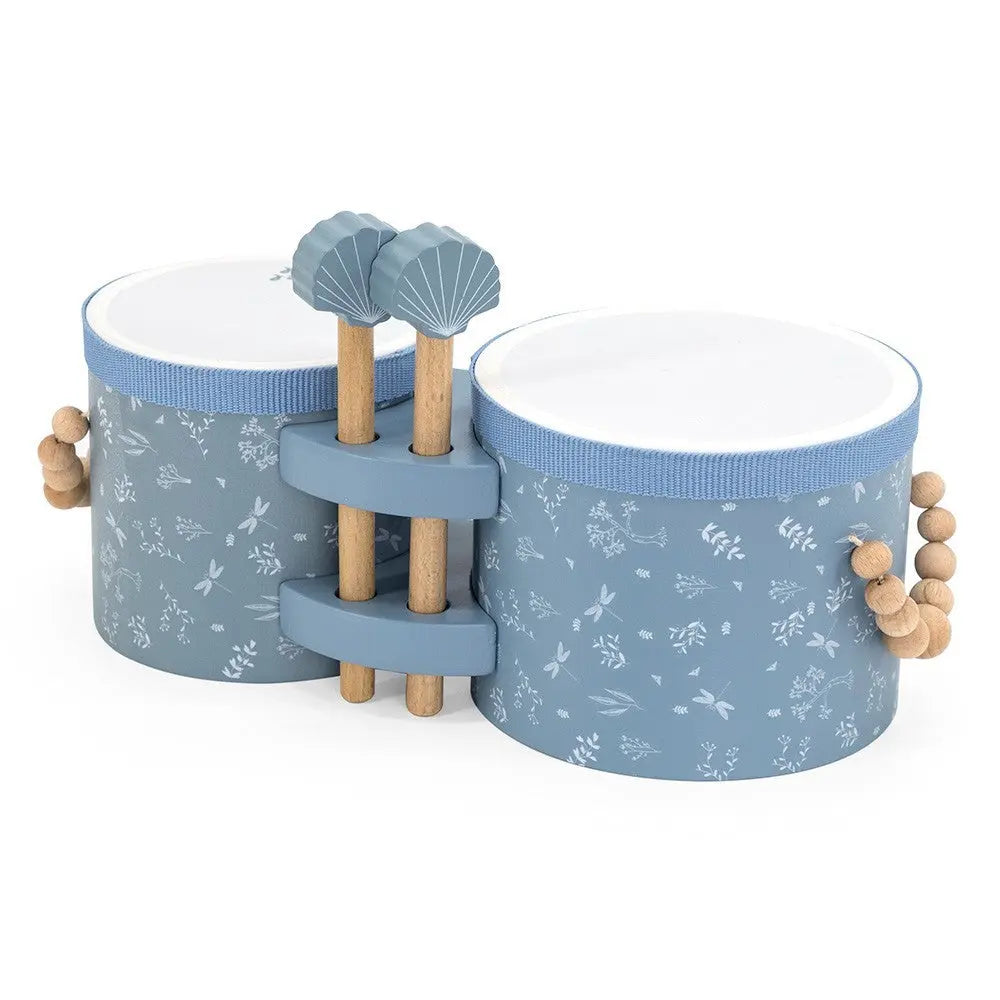Bongos en bois - Bleu +12M