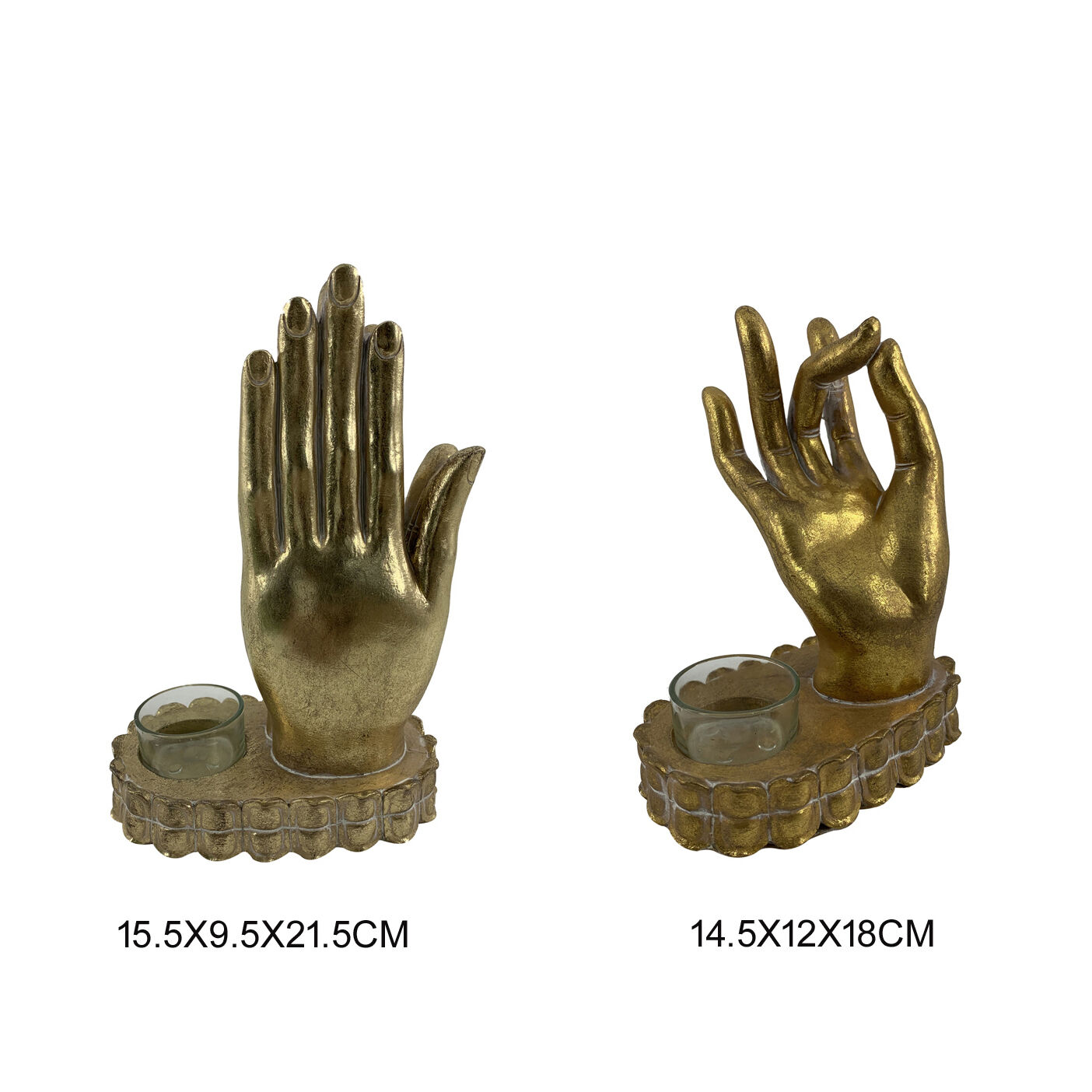 Main Set de 2 Portes-Bougies en Résine  thumbnail 1