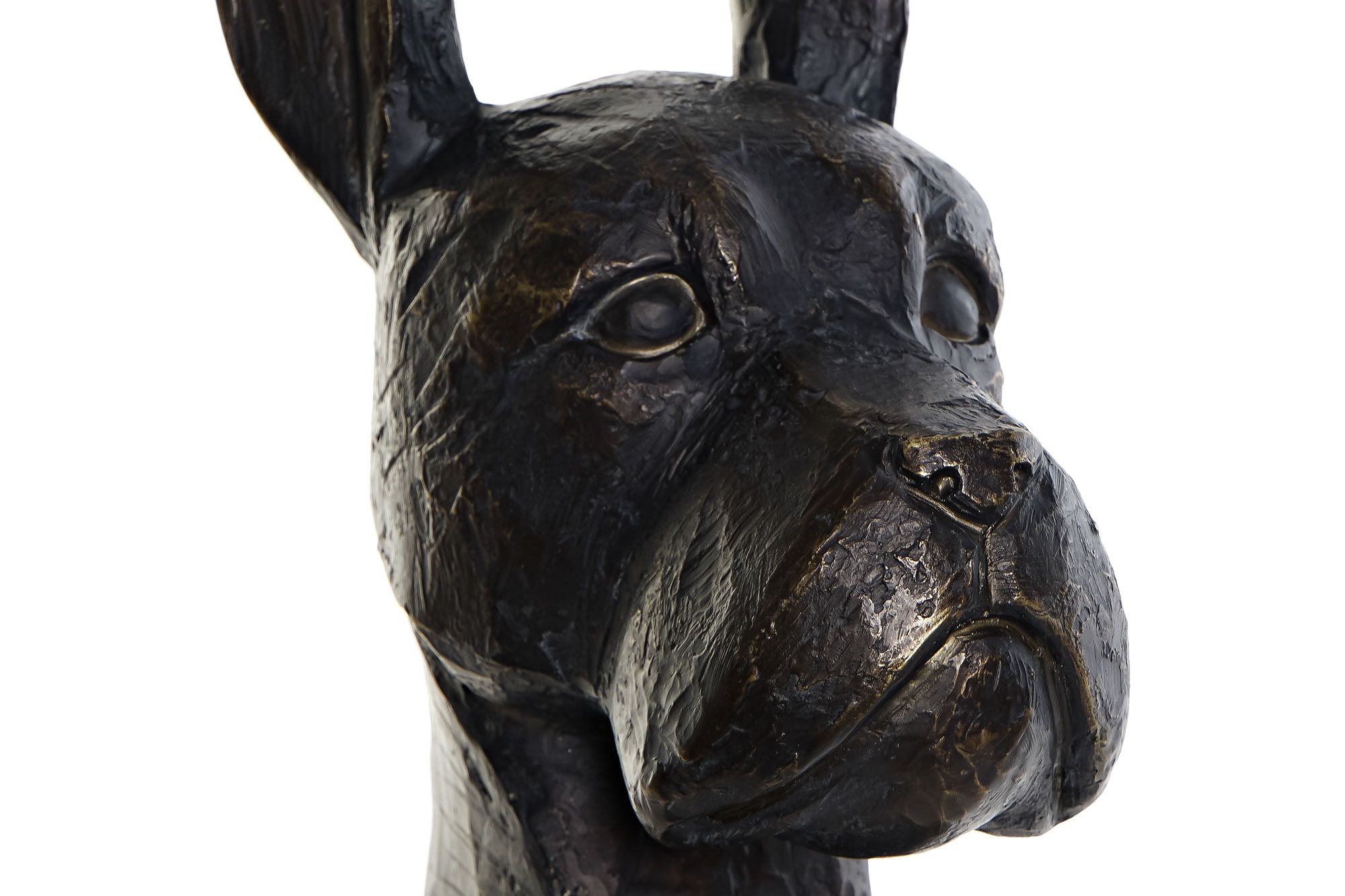 Chien Noir Figure En Résine 14x19x38 thumbnail 3