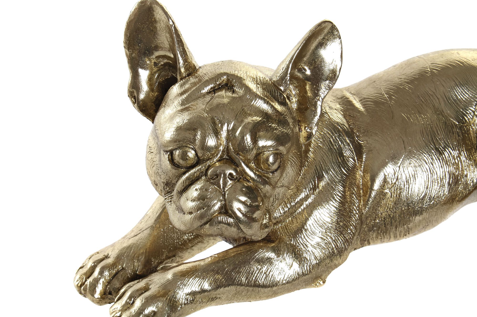 Bulldog Doré Figure Résine 31,5x17x16 thumbnail 3