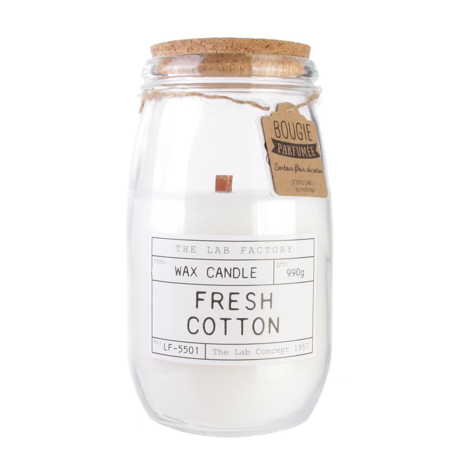 BOUGIE Parfumée top liège mèche bois