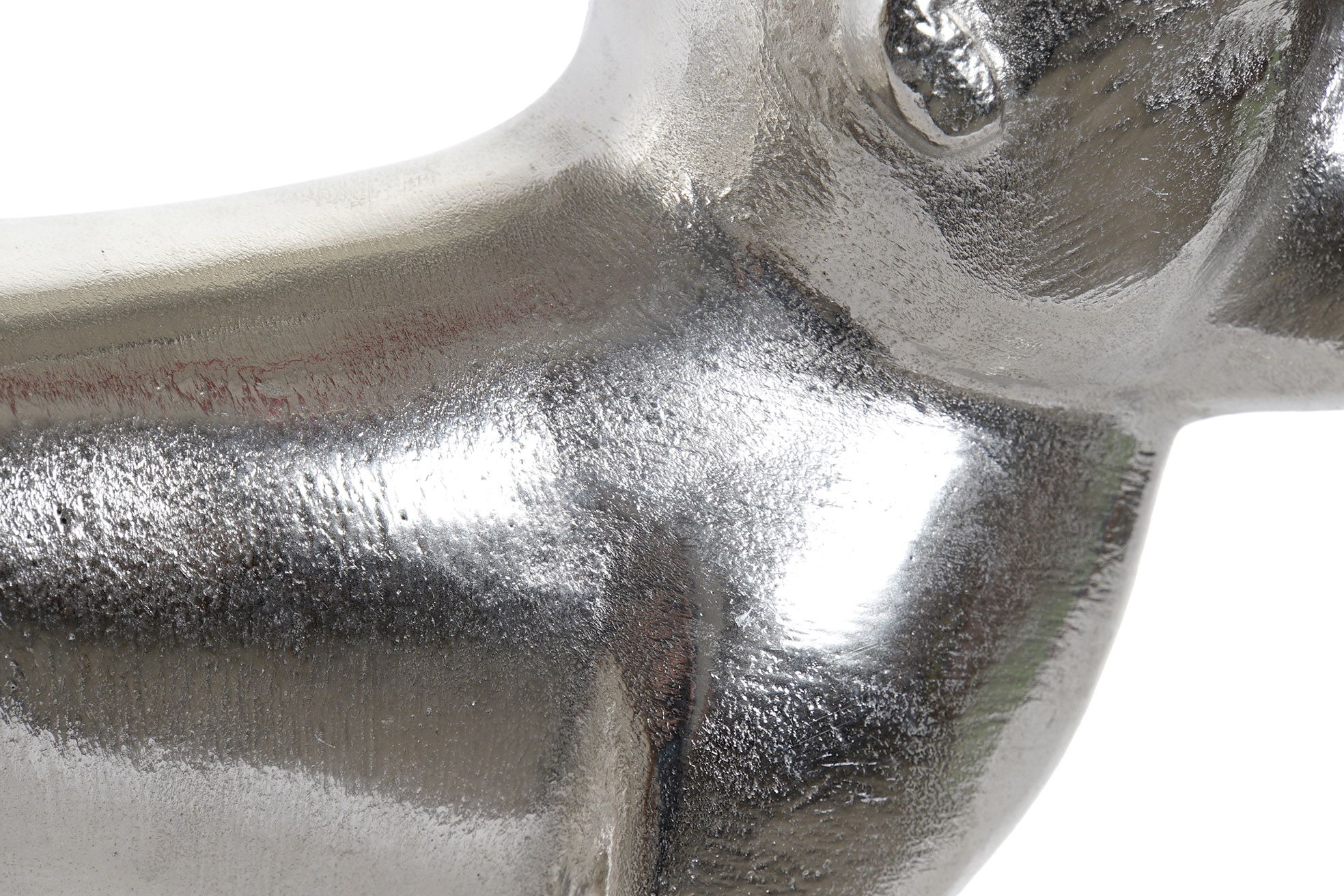 Singe Argenté Figure En Aluminium 29x9x34 thumbnail 3