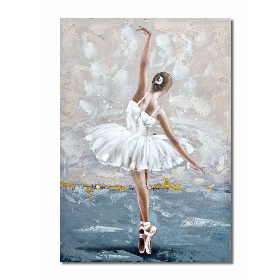 SET De 2 Tableaux Ballet en Toile et Mdf 70 x 3 x 100 cm