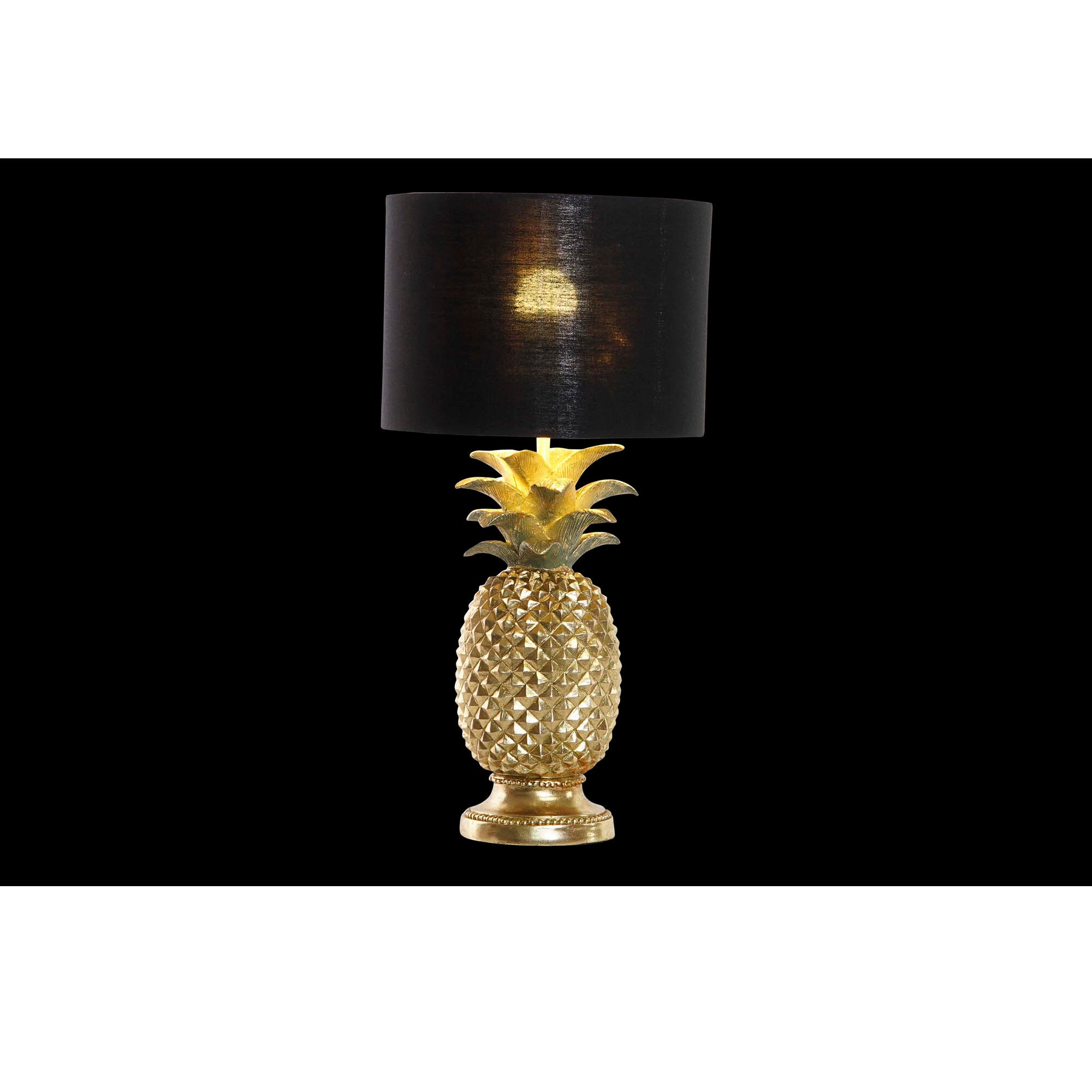Lampe De Table Ananas En Résine Et Polyester 24 X 24 X 47 Cm thumbnail 3