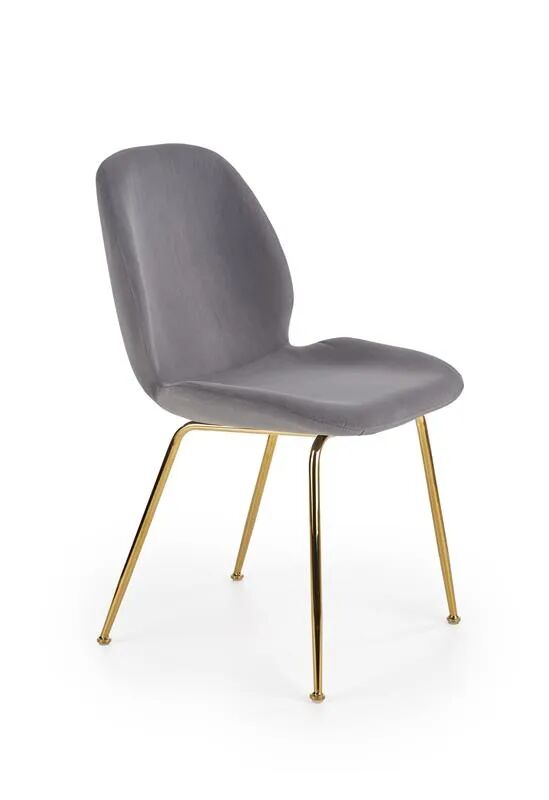 Laura Chaise De Séjours En Velours Avec Des Pieds En Acier, Finition Laiton