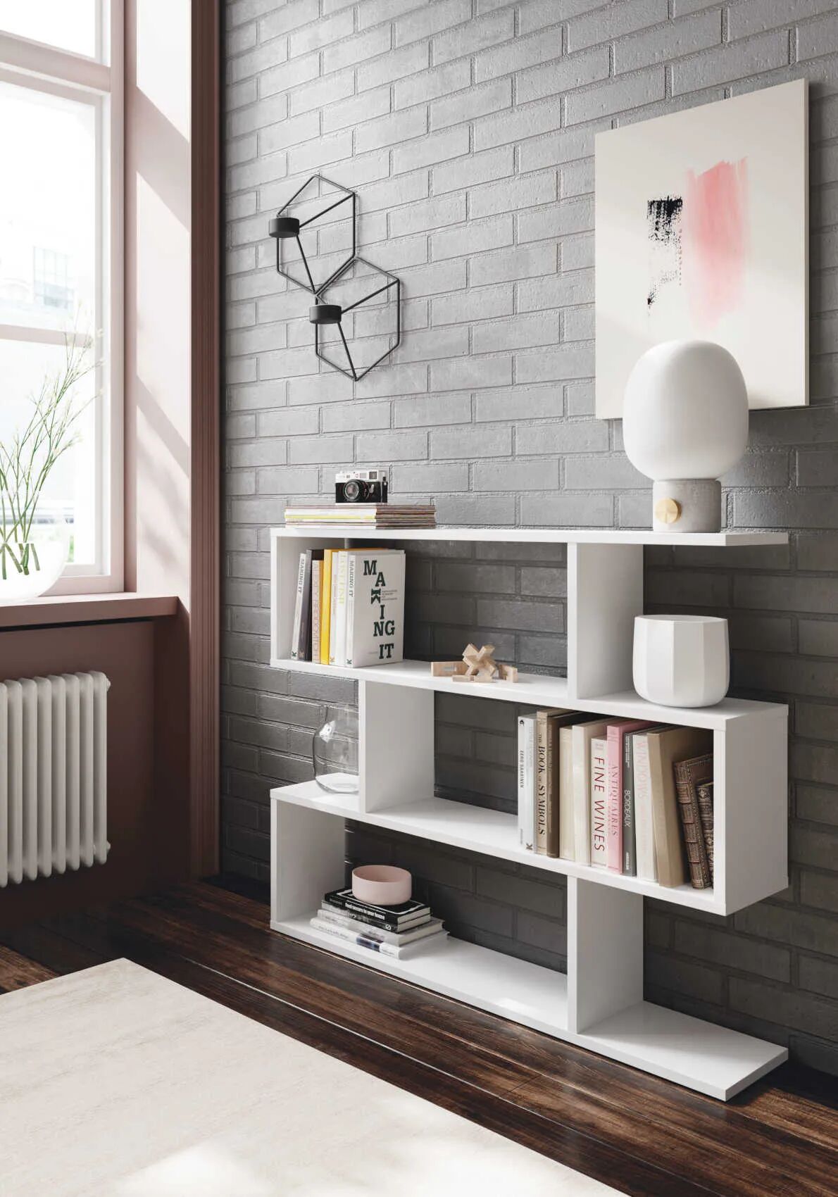 Athena Etagère Basse En Blanc 110 Cm