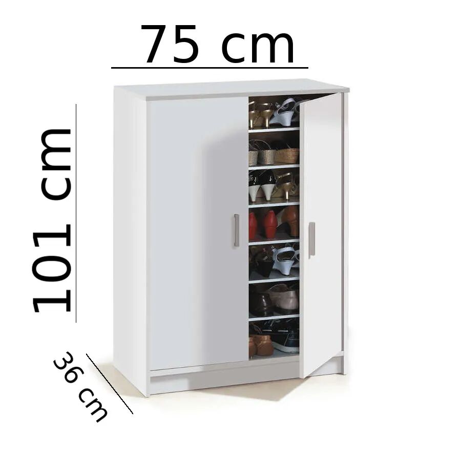 BASIC 75 meuble à chaussures (Blanc) thumbnail 3