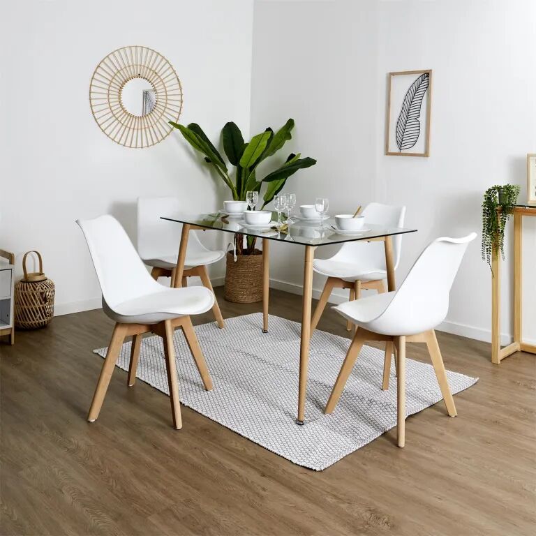 Oslo Chaise Style Scandinave - Blanc thumbnail 4