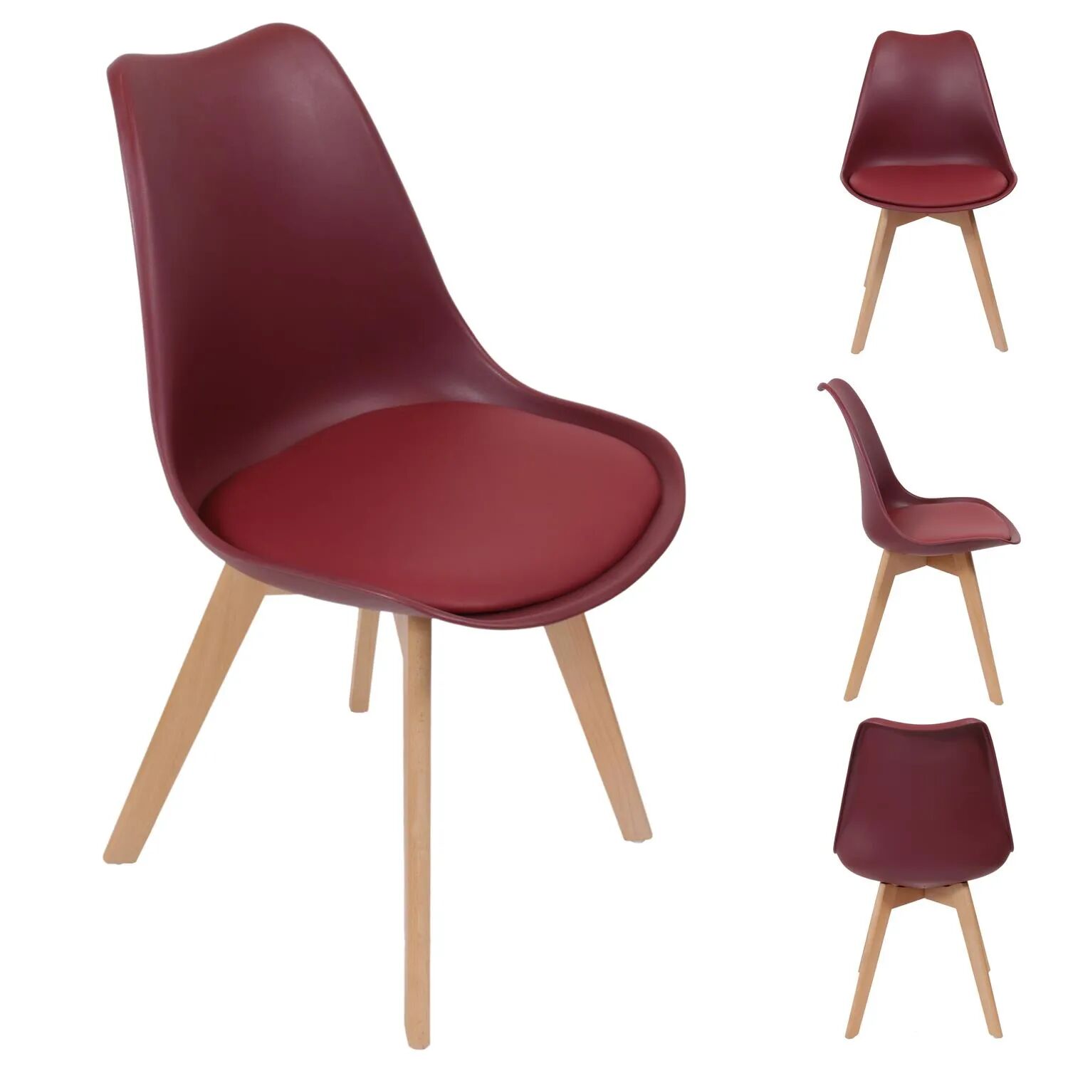 Scandi Chaise - Bordeaux thumbnail 3