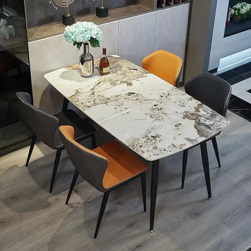 Lolia Table A Manger En Pierre Frittée 180 X 90 Cm ( Sans Chaises )