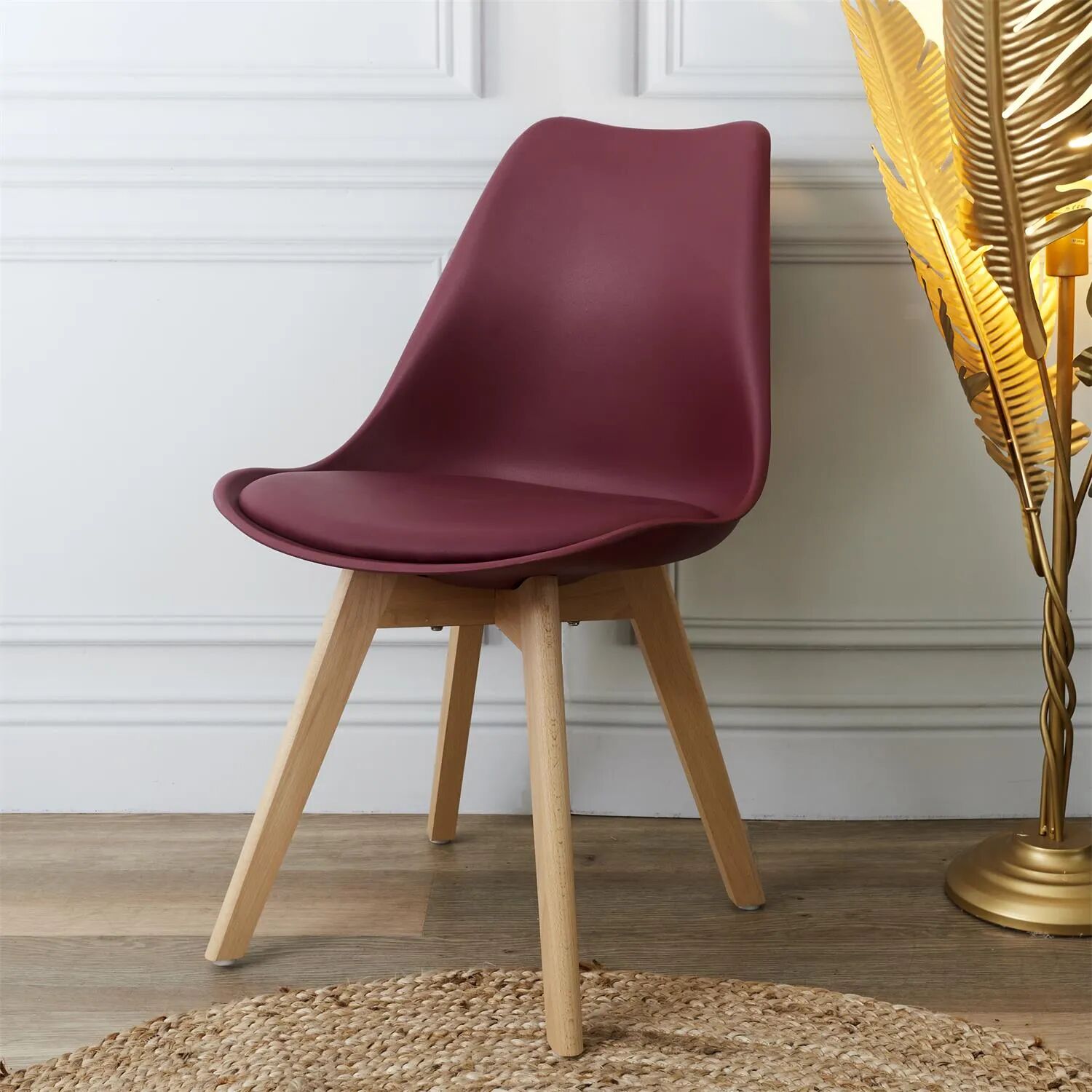 Scandi Chaise - Bordeaux