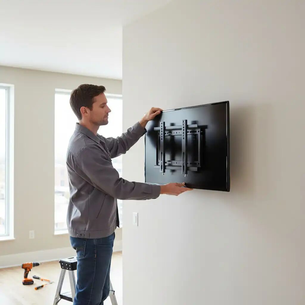 Support TV Mural pour LCD 14-42 Pouces, Capacité de Charge Jusqu'à 25 kg