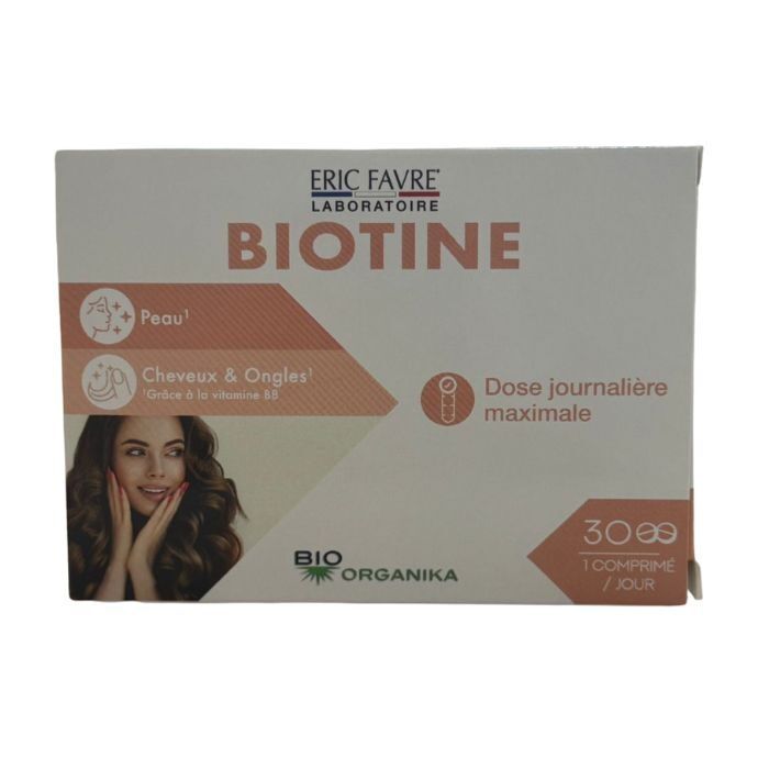 Biotine 30 Comprimés Complément Alimentaire Cheveux Ongles Peau Beauté