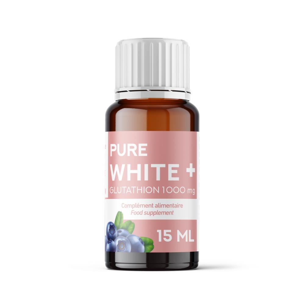 Pure White+ 10x15ml Complément Alimentaire Beauté Peau Éclatante Antioxydant