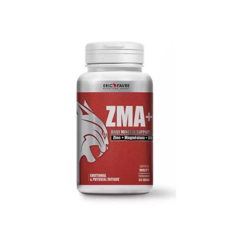 ZMA+ 120 Capsules Complément Alimentaire Zinc Magnésium Vitamine B6 Récupération Sommeil