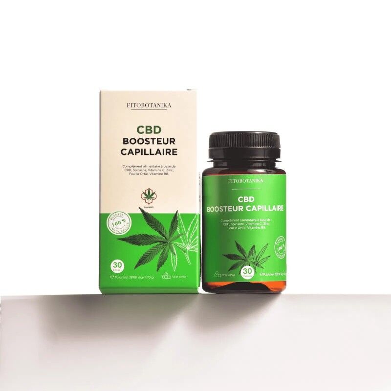 CBD Boosteur Capillaire 30 Gélules Complément Alimentaire Pousse Cheveux