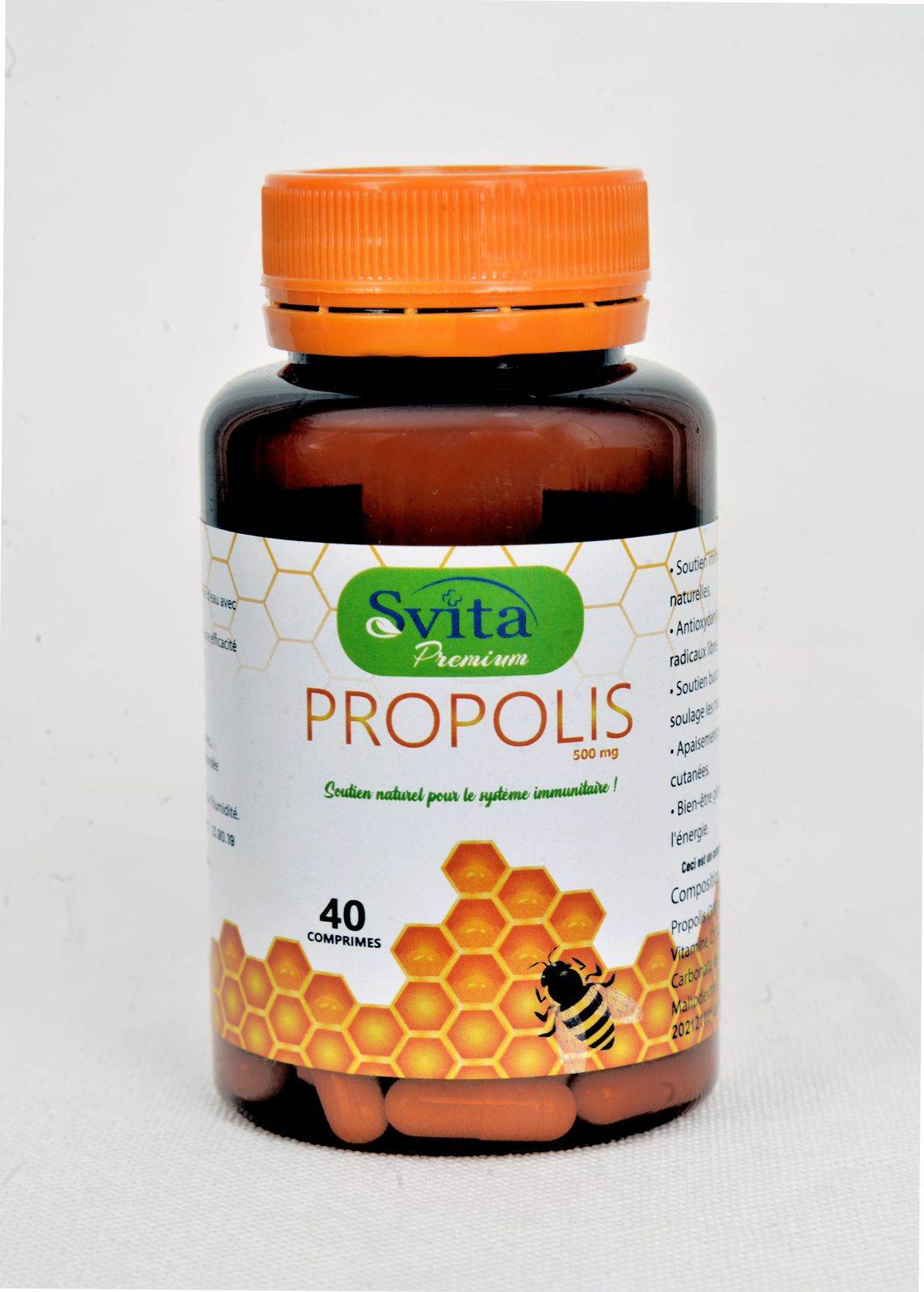 Propolis 500mg 40 Comprimés - Immunité Gorge Défenses