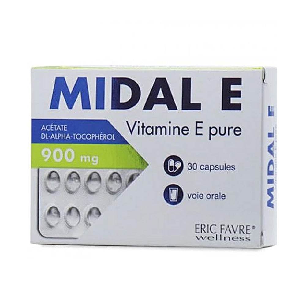 Vitamine E Pure 900mg 30 Capsules - Antioxydant Puissant Eric Favre