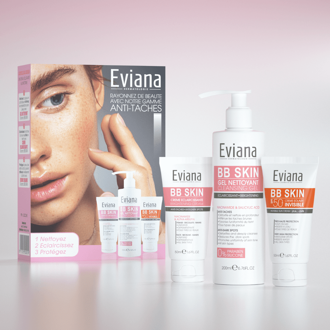Crème Eclaircissante + Gel Nettoyant + Ecran Invisible PACK