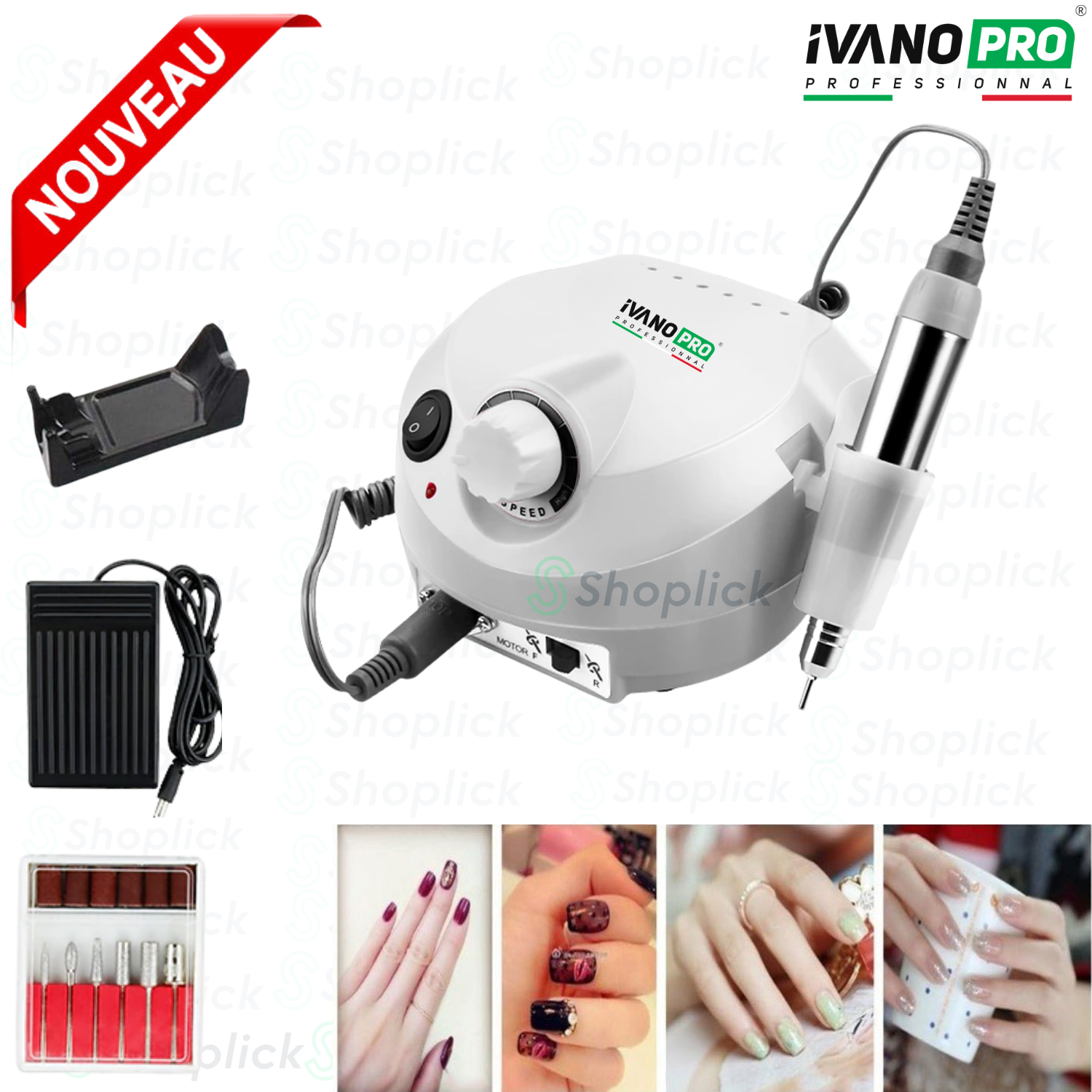 Ponceuse à ongles électrique professionnelle, 20000/35000RPM, ensemble de fraises, Bande de ponçage pour manucure et pédicure