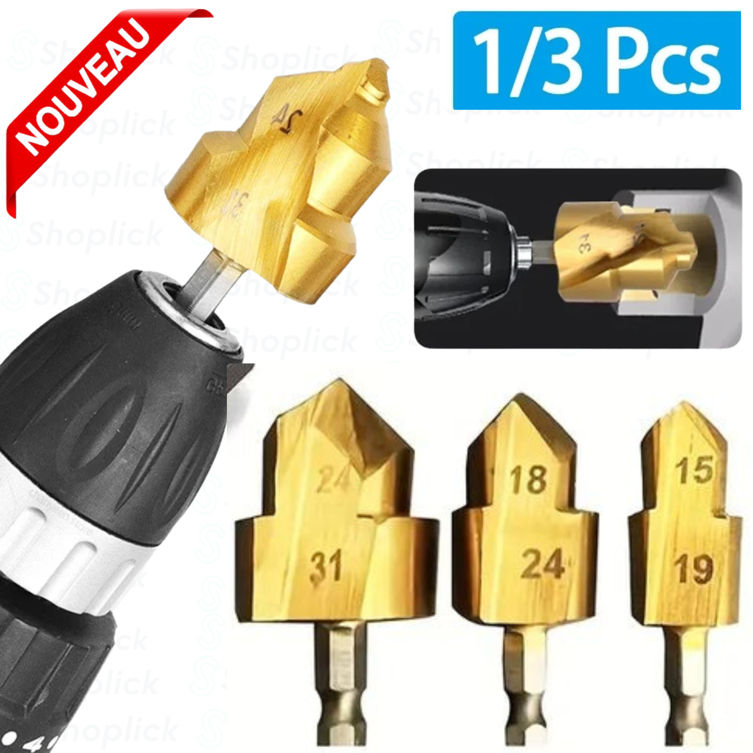 Lot 3 Forets En Acier Inoxydable Réparation Ppr Pvc Adaptés