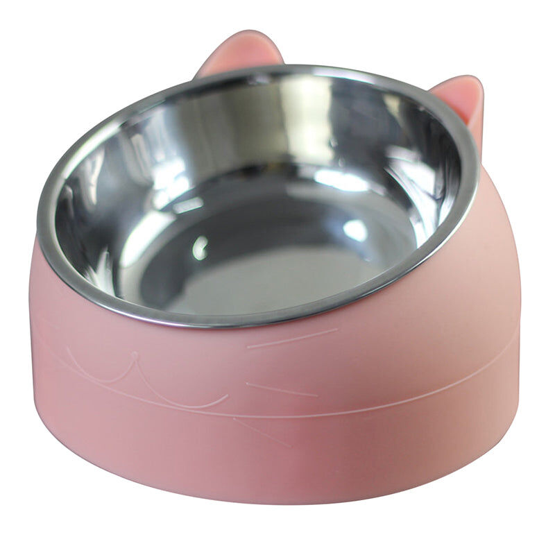 Pet Bowl Stainless Steel Inclined Design