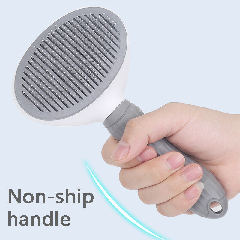 Pet Hair Removal Brush with Release Button for Indoor Self Grooming thumbnail 1