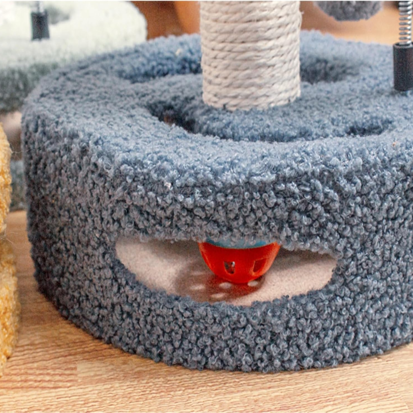 Small Cat Tree Tower –  Scratching Posts, Jumping Platform & Toy Ball