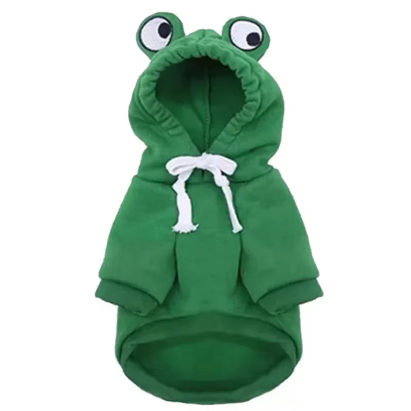 Frog Dog Hoodie – Soft Fleece Pet Sweater for Small to Medium Dogs & Cats thumbnail 4