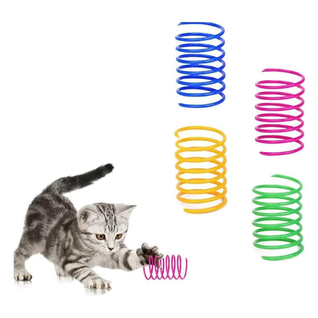 Cat Spring Toys – Bouncy Plastic Coil Set for Active Play (4 Pack) thumbnail 3