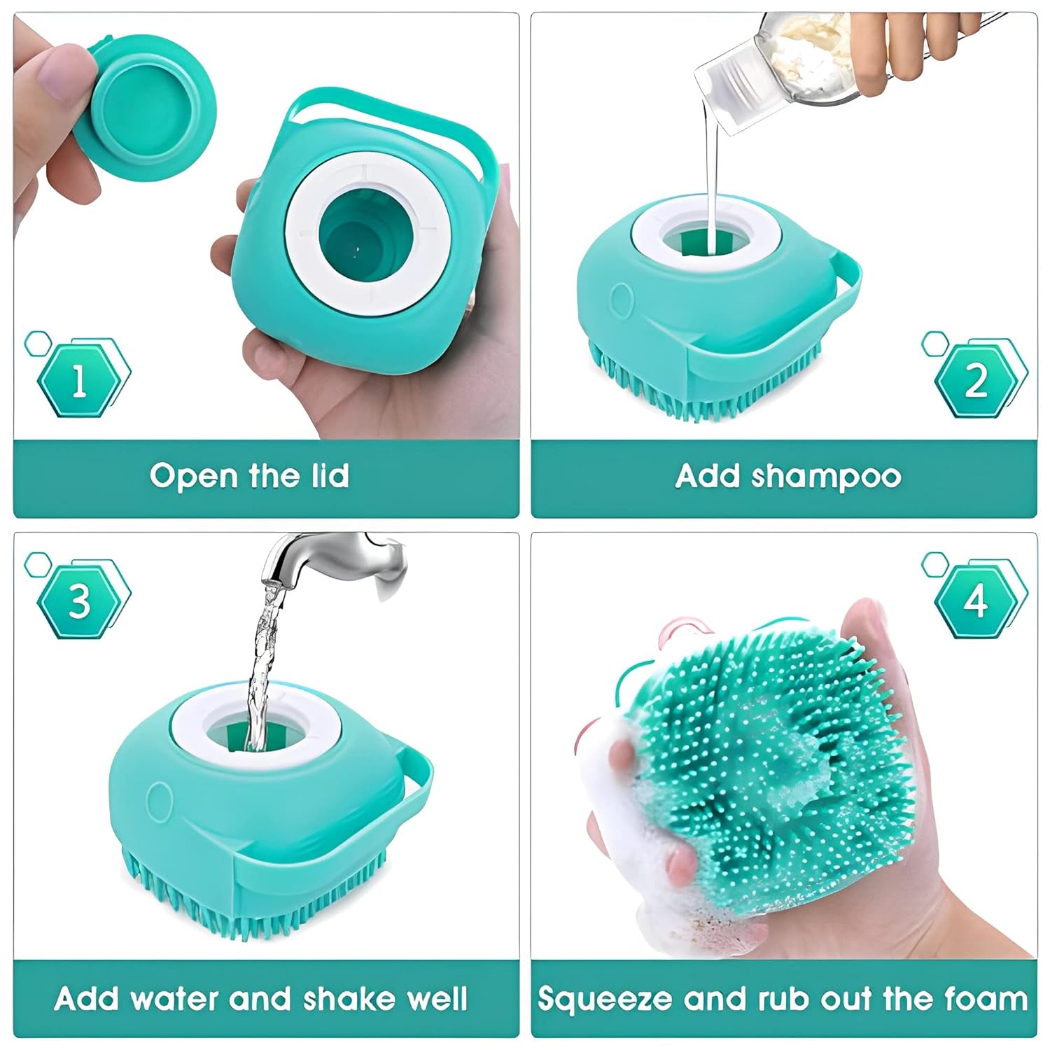 Portable Pet Bathing and Massaging Brush thumbnail 3