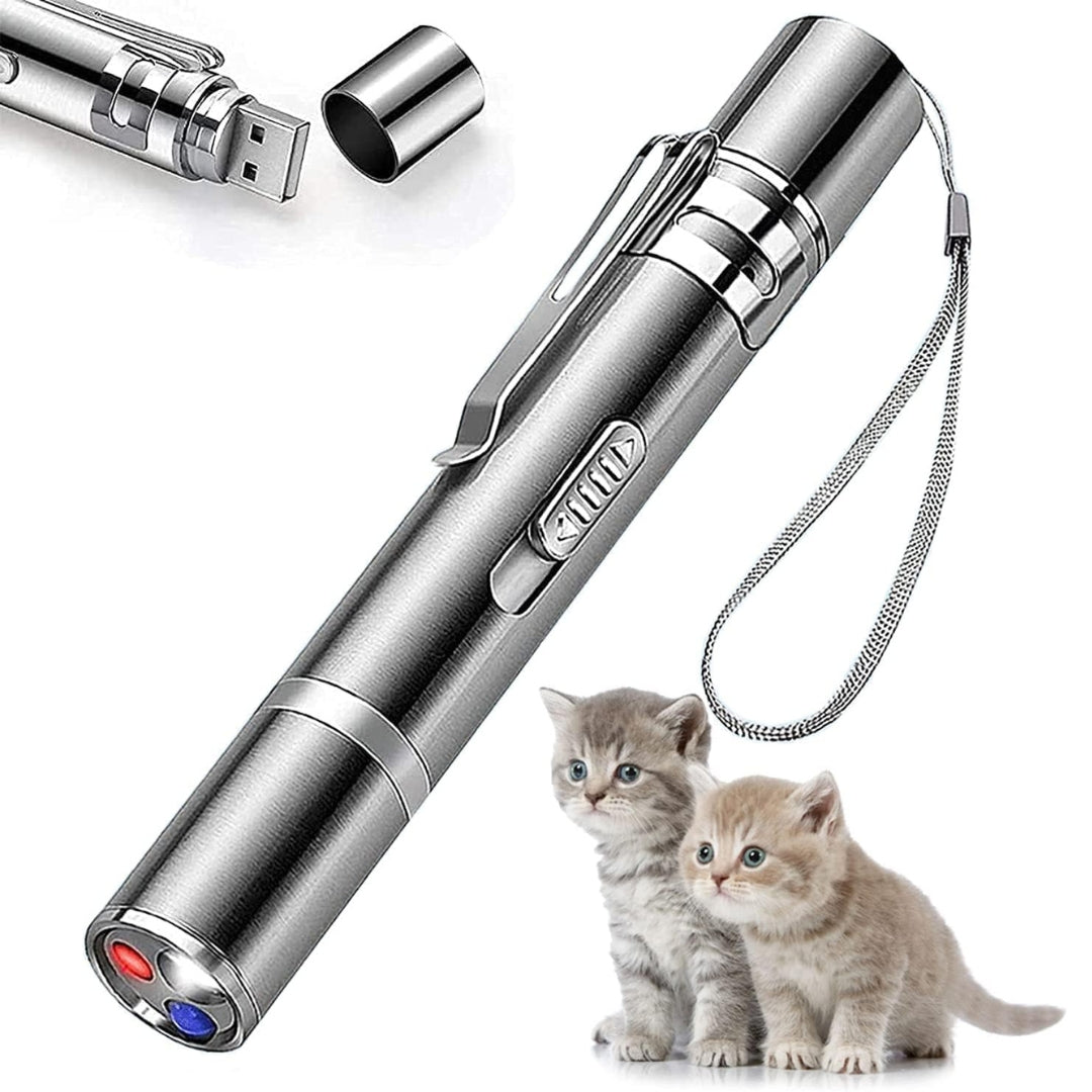 Rechargeable Cat Laser Toy – 7-Mode Red & UV Light Pointer thumbnail 4